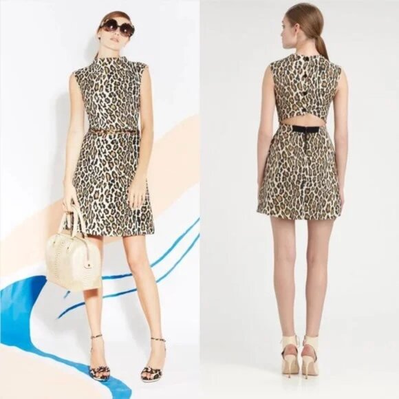 ALICE + OLIVIA Animal Print Mini Dress - Picture 3 of 16